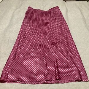 Theory pink satin slip  skirt